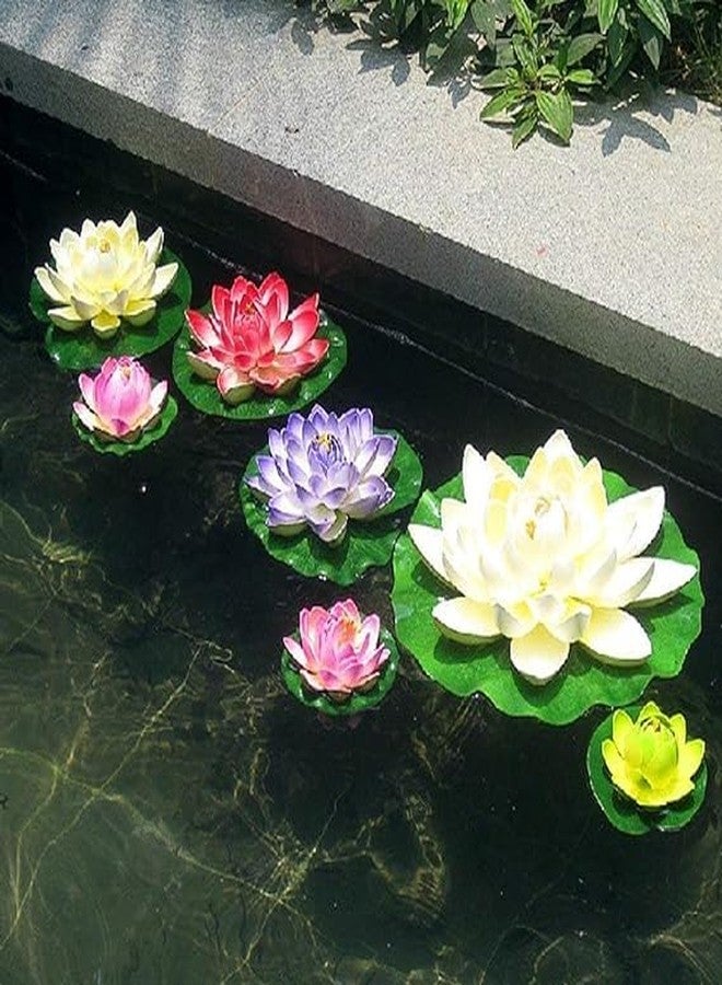 LAVI Aquarium Fish Tank,Plant Indoor Artificial Floating Lotus Flower Decor Ornament (Multicolor) - Image 3